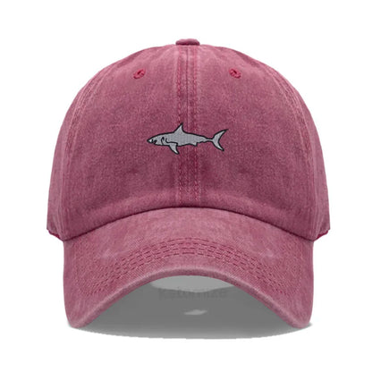Shark Embroidery Baseball Cap For Men Women