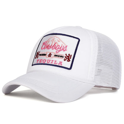 Unisex Tequila Letter Embroidery Baseball Net Caps Spring Summer