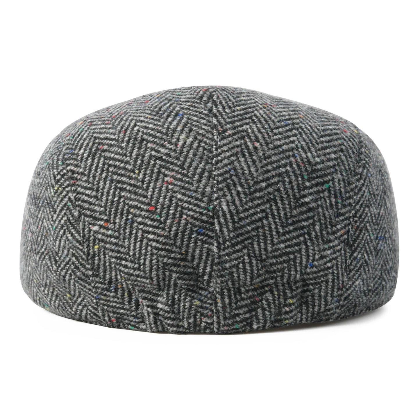 Men's Herringbone Flat Ivy Newsboy Hat Wool Blend Gatsby Cabbie Cap