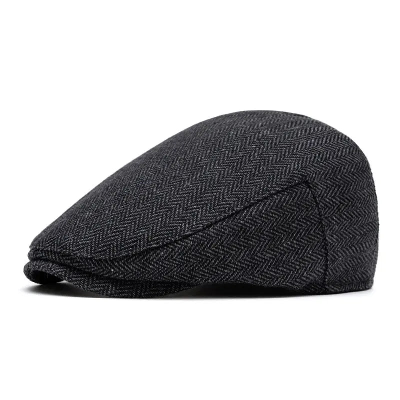 2024 Autumn And Winter Polyester Solid Warm Newsboy Caps