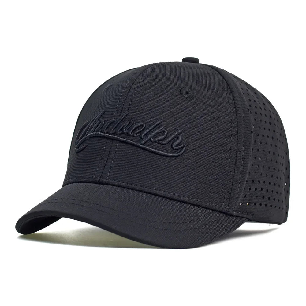 Mesh Short Brim Back Closed Baseball Cap Men Women
