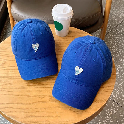RICYGVM Love Baseball Hat For Men Women Solid Color Duckbill Cap Heart Peaked Cap Cotton Hats Sunshade