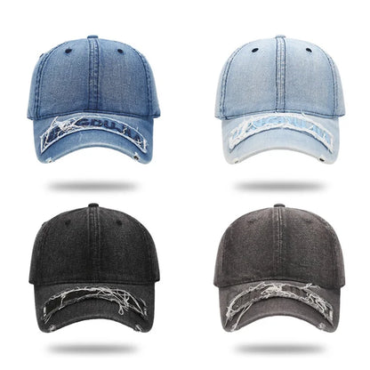 New High Quality Unisex Washed Denim Baseball Cap