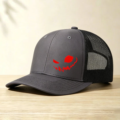 1PC Spooky Demon Smile Graphic Mesh Hat