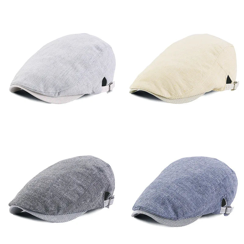Spring/Summer Breathable Lightweight Double Button Adjustable Beret