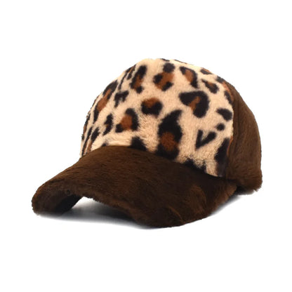 Women's Fashionable Plush Baseball Cap Hip-Hop Duckbill Cap
