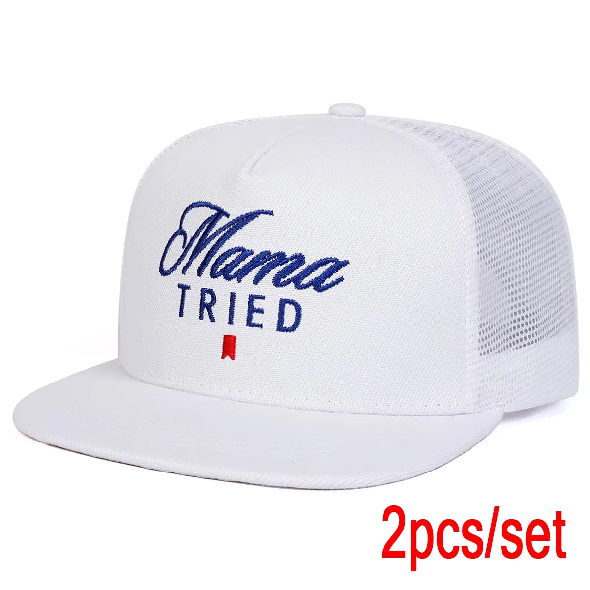 Unisex Mama Tried Embroidery Hip-hop Net Hats Spring Summer