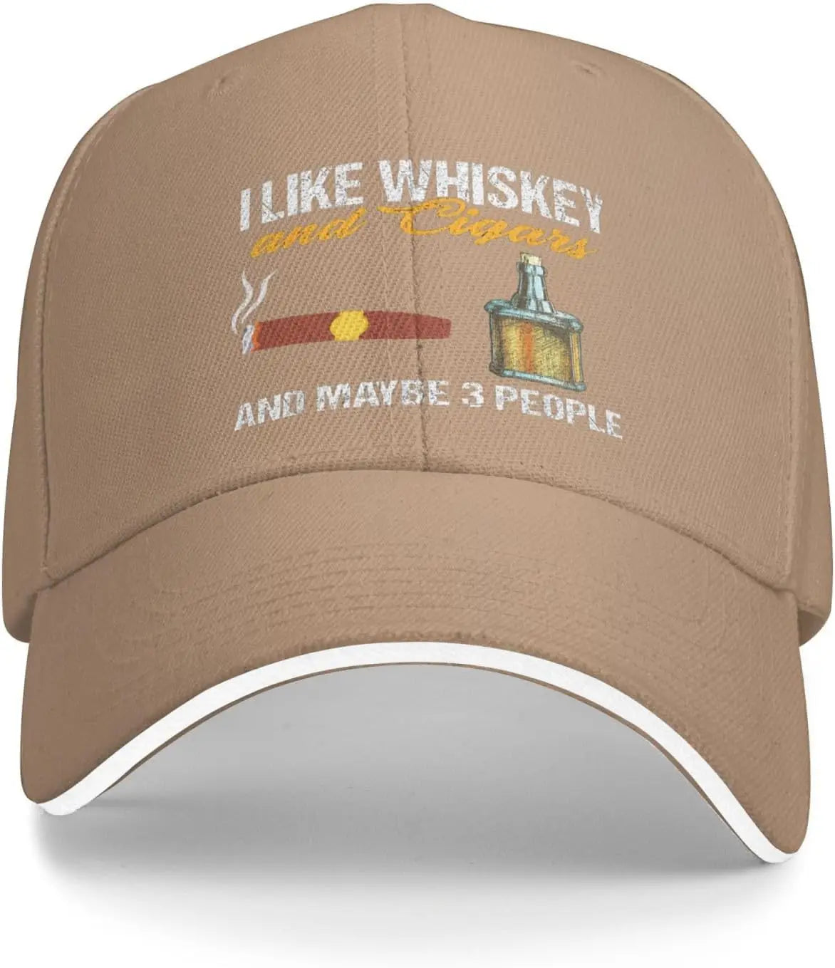 I Like Whiskey and Cigars and Maybe 3 People Baseball Cap