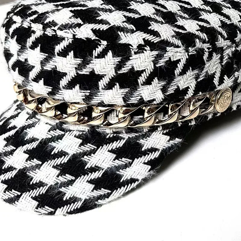 Retro Fashion British Wind Octagonal Hat Female