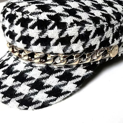 Retro Fashion British Wind Octagonal Hat Female