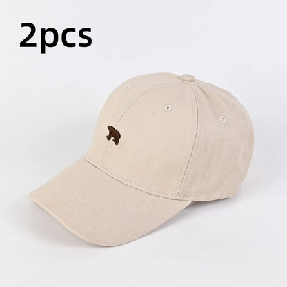 Stylish Bear Embroidered Baseball Cap Hat Men Women Unisex Baseball Cap
