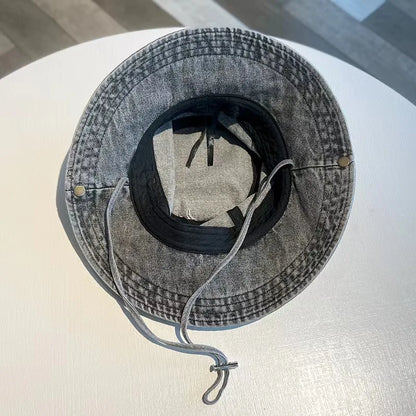 Denim Cloth Bucket Hat Men Women Outdoor
