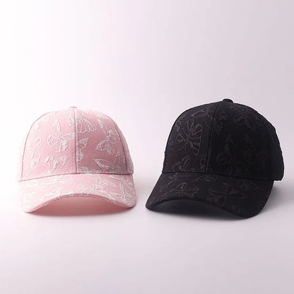 Three-Dimensional Embossed Butterfly Embroidered Baseball Cap
