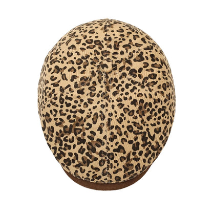 Leopard Print Newsboy Cap - American Vintage Paperboy Hat
