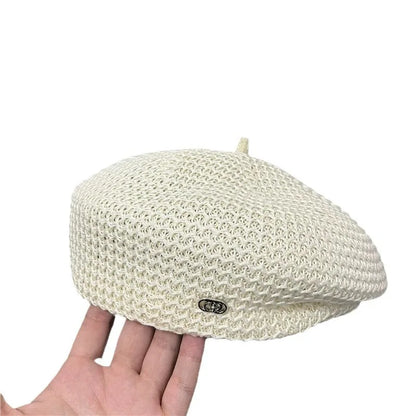 Black Beret Hat For Women - Japanese Style Slimming Face Fashion Cap