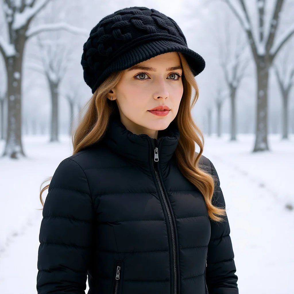 Fried Dough Twists Knit Hat Plush Thickened Warm Wool Hat