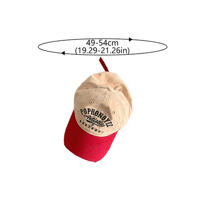 Color Block Children Duck Hat Embroidery Letter Baby Baseball Hats Soft Top Kids Peaked Cap Outdoor Sun Visors