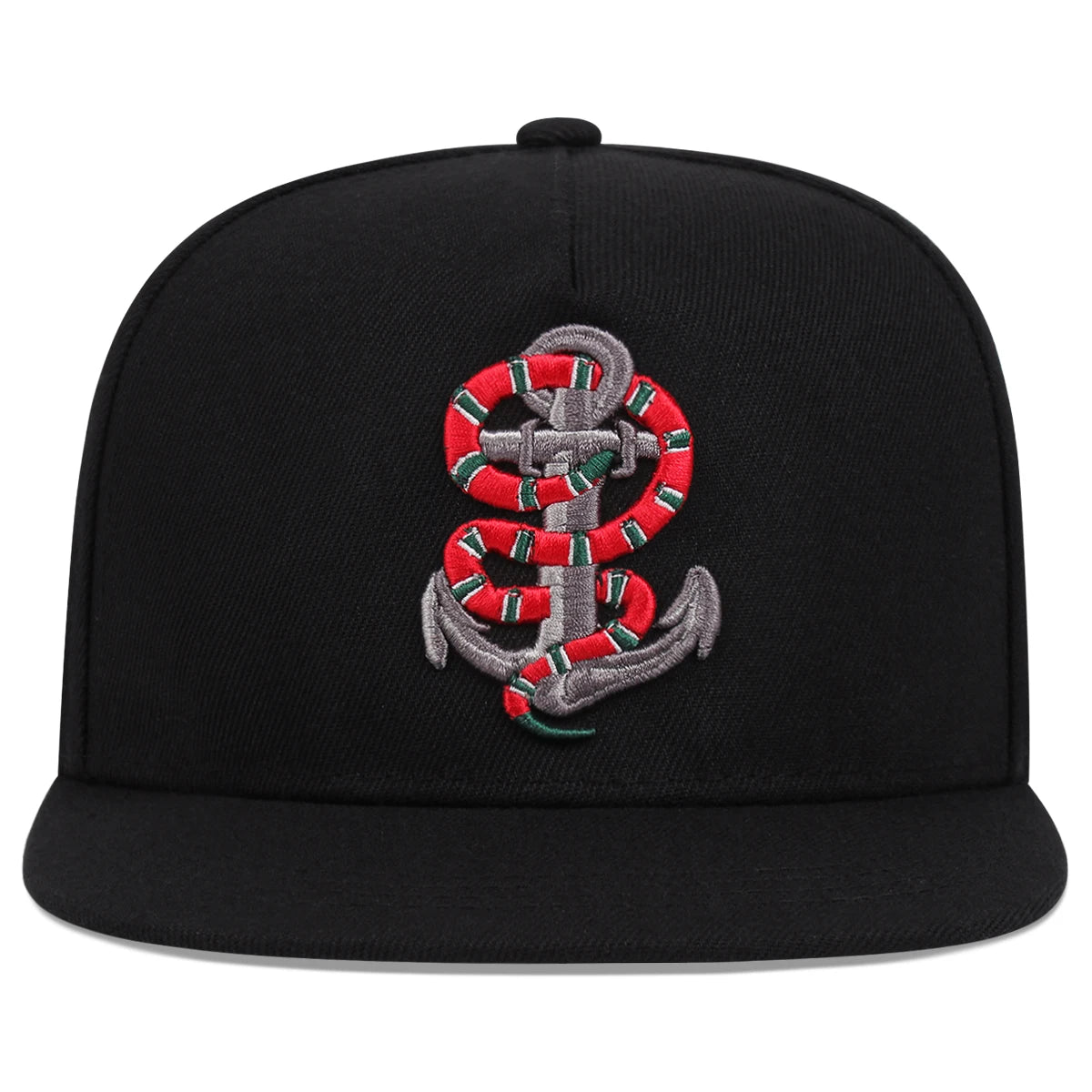 Anchor Snake Embroidery Baseball Cap Summer Outdoor Sun Hat Hip Hop