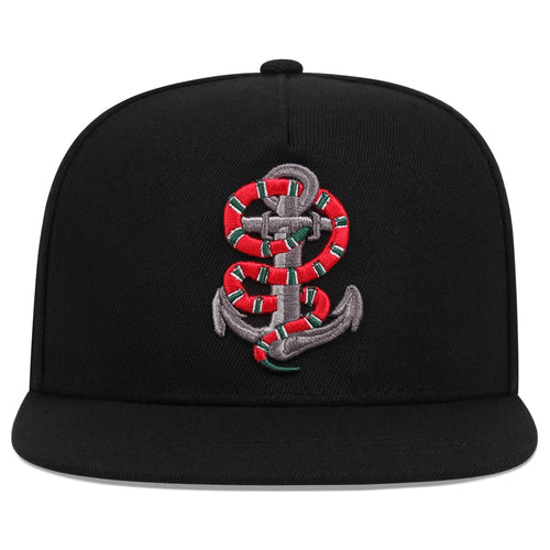 Anchor Snake Embroidery Baseball Cap Summer Outdoor Sun Hat Hip Hop