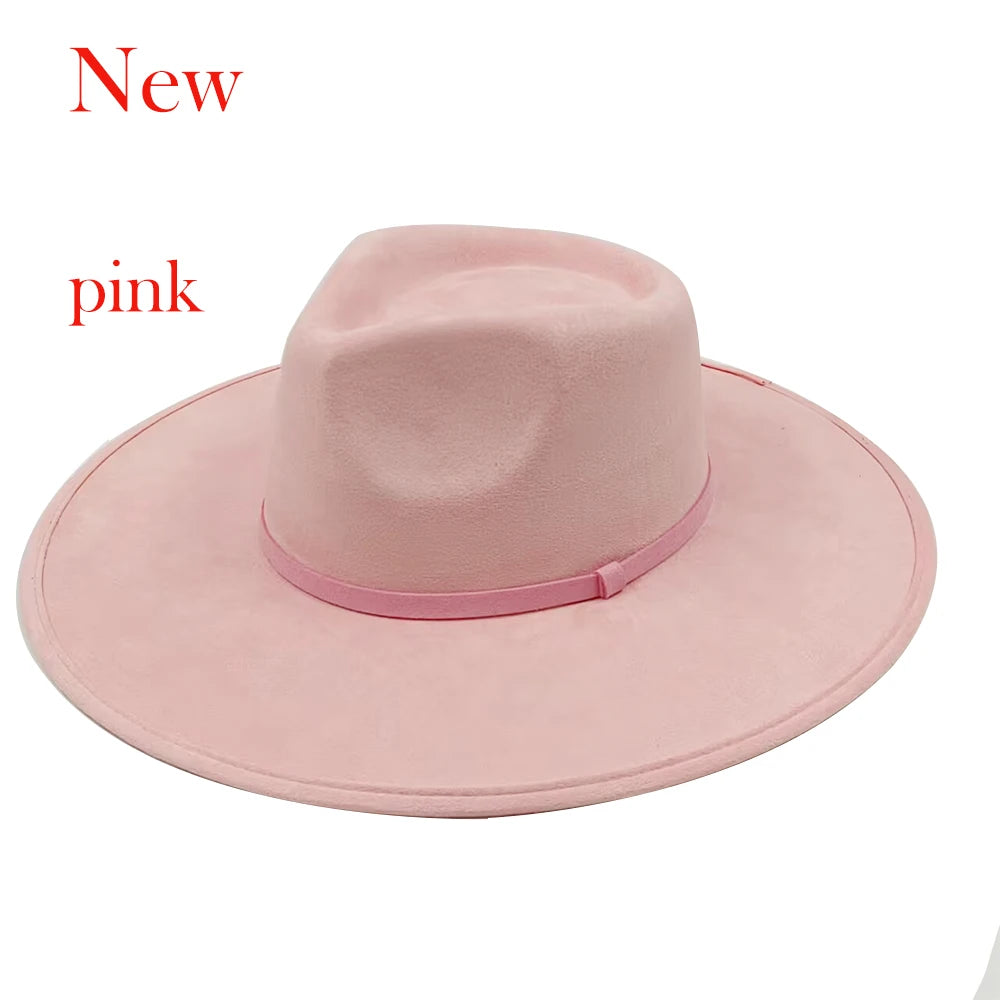 Suede Fedora Painting Felt Hats For Men And Women