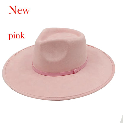 Suede Fedora Painting Felt Hats For Men And Women