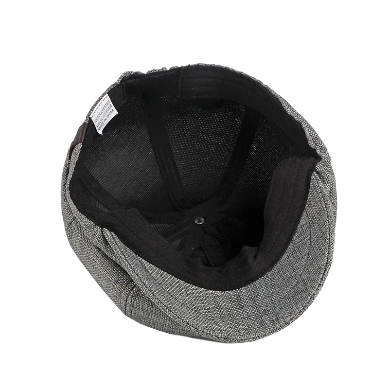 Adjustable Weave Linen-Like Cotton Newsboy Hat
