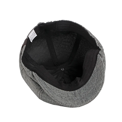 Adjustable Weave Linen-Like Cotton Newsboy Hat