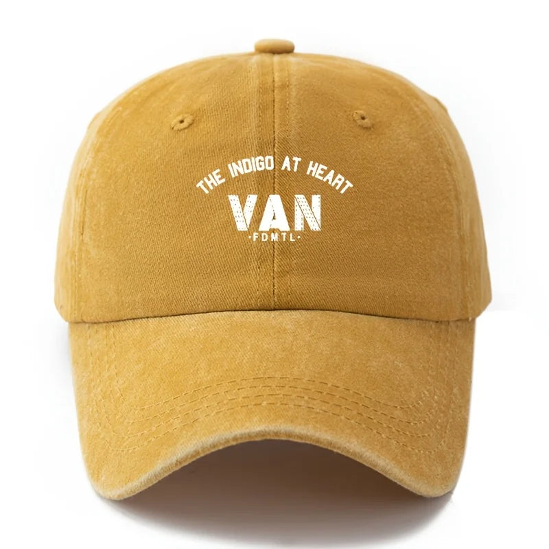 A Unisex Fashionable And Versatile Printed Letter Van Baseball Cap