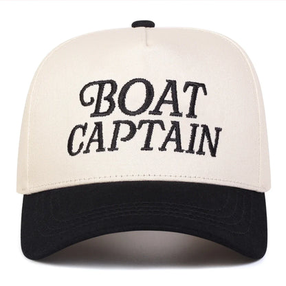 Unisex Boat Captain Letter Embroidery Baseball Caps Spring Autumn Outdoor Adjustable Casual Hats Sunscreen Hat Sports Cap