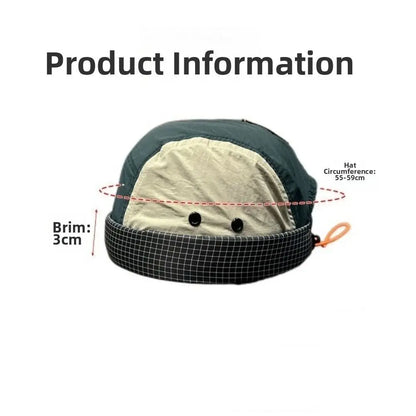 Adjustable Anti-UV Beanies Hat Solid Color Brimless Cap Men