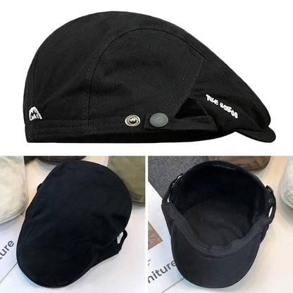 Casual Embroidery Beret Hat Vintage Cotton Newsboy Cap