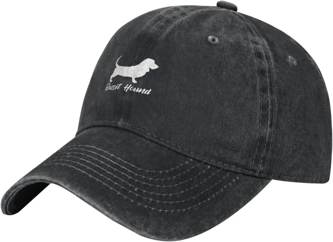 Basset Hound Dog Silhouette Cotton Baseball Cap Casual Outdoor