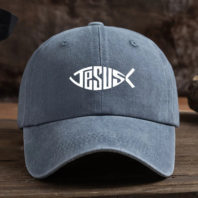 Fishbone Printed Baseball Cap, Fashionable and Versatile, Hip-Hop, Men's and Women's