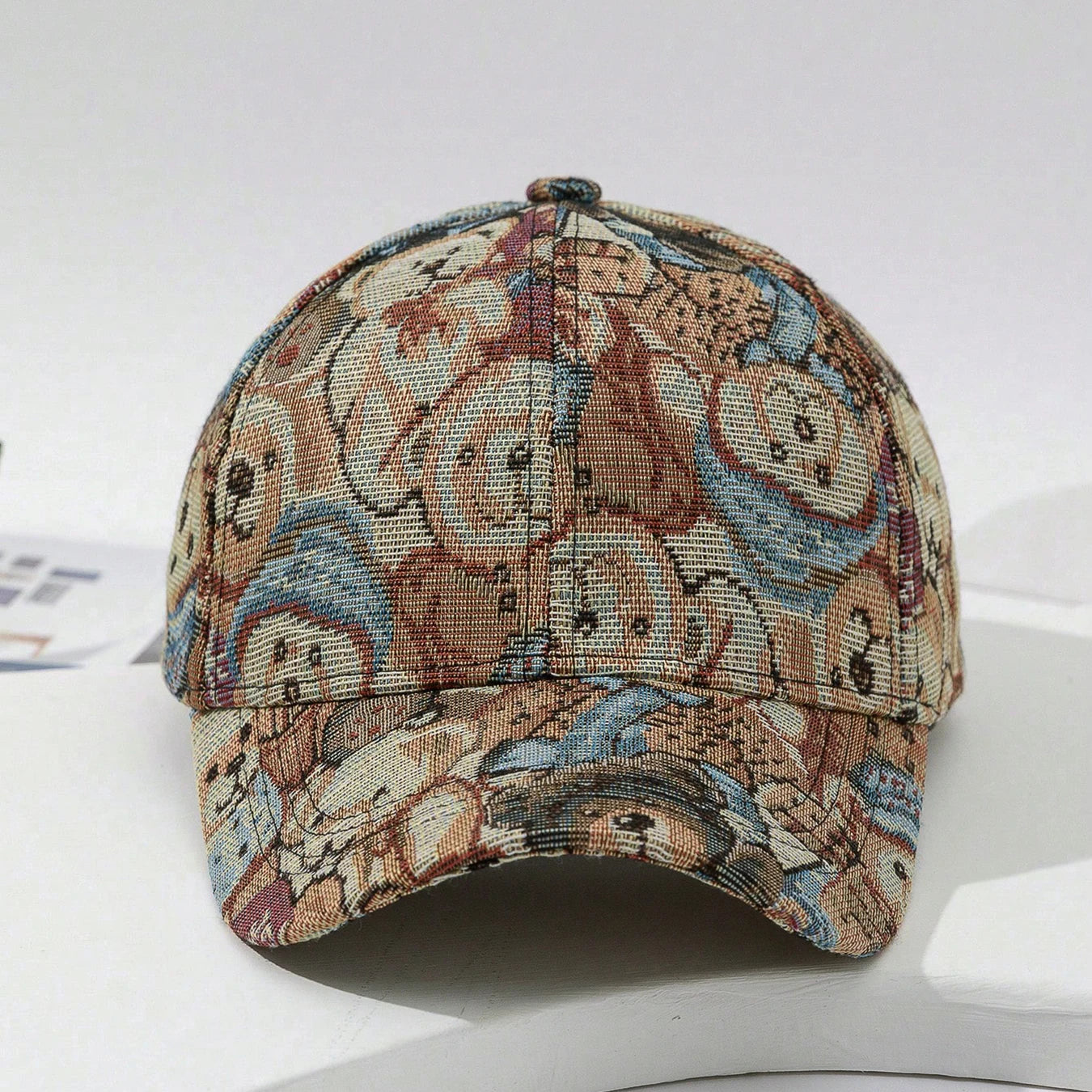 Fashion Trend Full Print Cartoon Cute Bear Baseball Cap