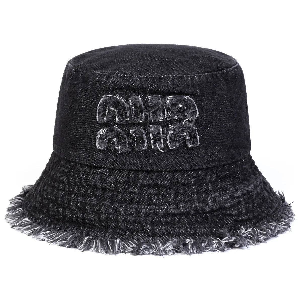 Unisex Niin Letter Hole Personality Cowboy Bucket Hats Fishermen Caps