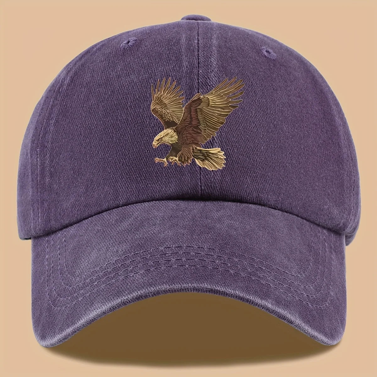 Eagle Print Baseball Cap, Adjustable For Both Men And Women