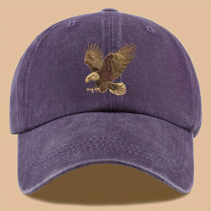 Eagle Print Baseball Cap, Adjustable For Both Men And Women