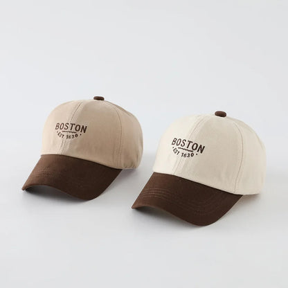 New Autumn Letter Embroidery Baseball Cap Fashion Style Baby Boys Girls Sun Hat Korean Caps Children