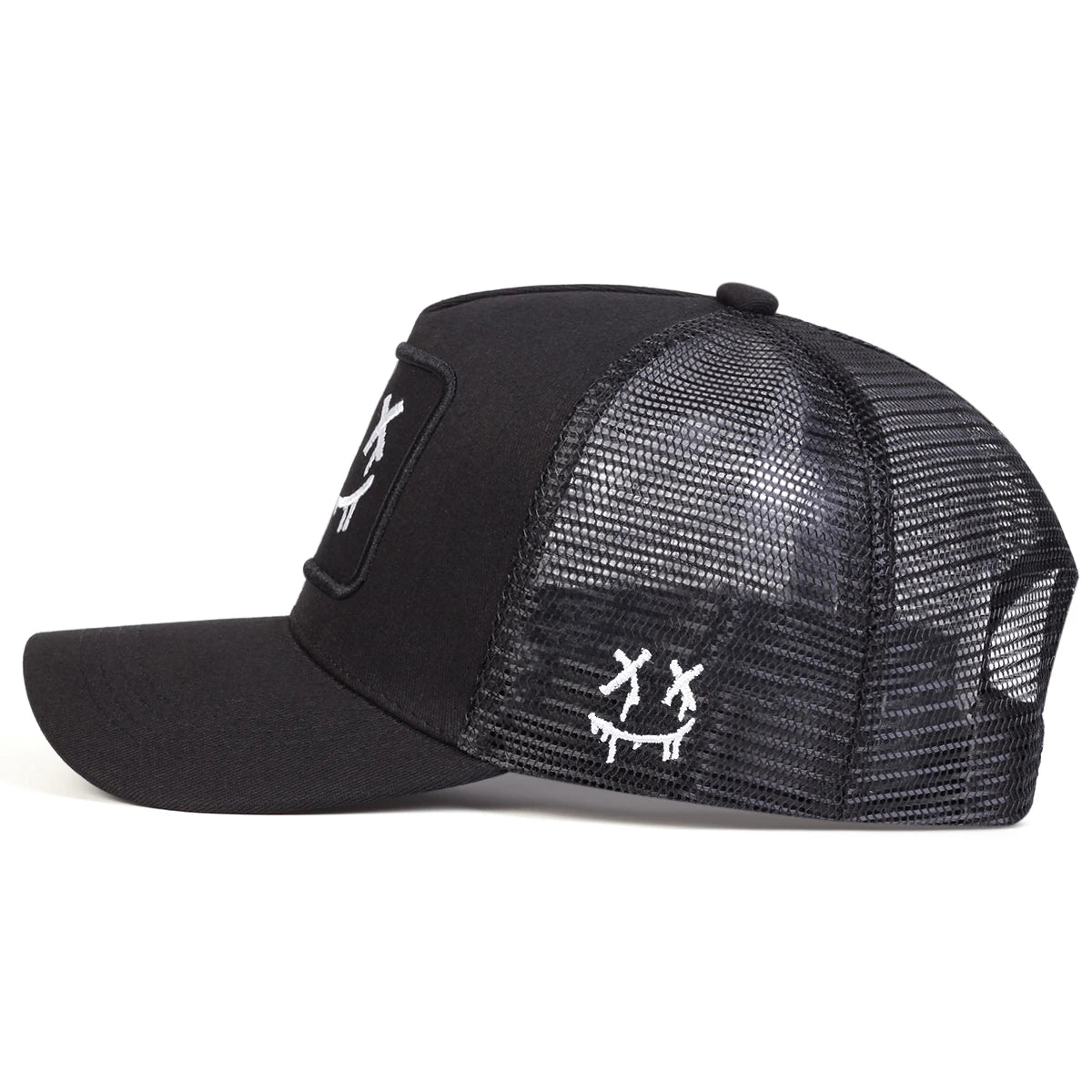 Unisex XX Smiling Face Embroidery Baseball Net Caps Outdoor Adjustable Casual Hats Sunscreen Hat