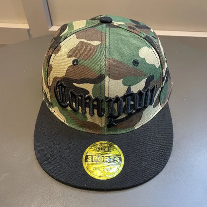 Wide Brim American Camouflage Hip Hop Hat Street Dance Board Hat Big Head Circumference Flat Edge Baseball Hat Women