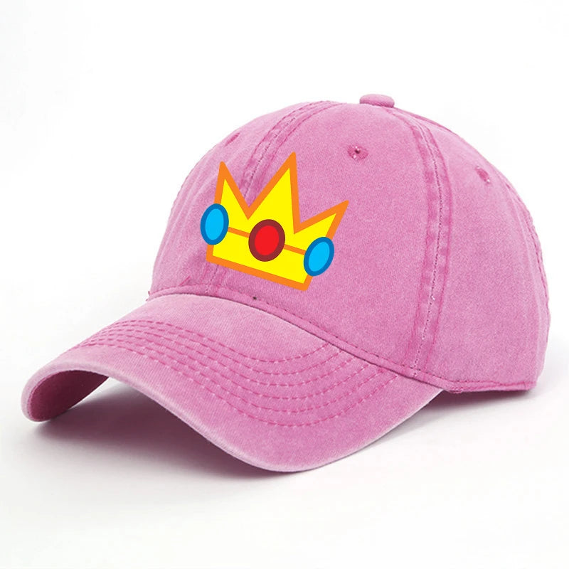 Super Bros Adult Baseball Caps Kawaii Cartoon Printed Hat Outdoor Sports Sun Hats Unisex Adjustable Cap