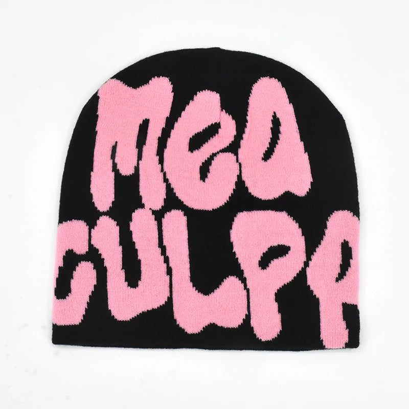 Mea Culpa Knitting Beanies Hat For Women Men
