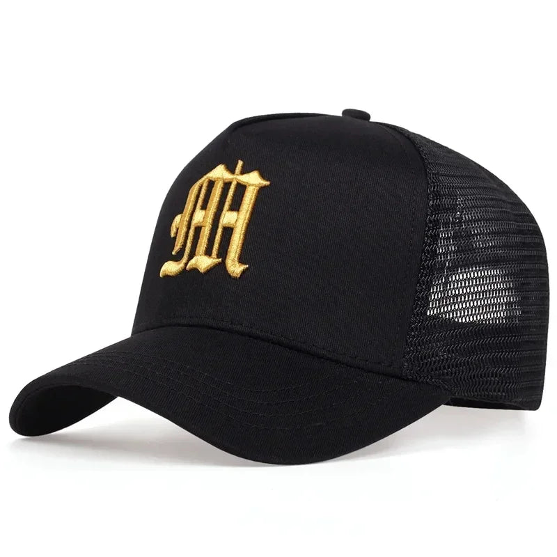 Unisex Personality M Letter Embroidery Baseball Net Caps Spring Summer