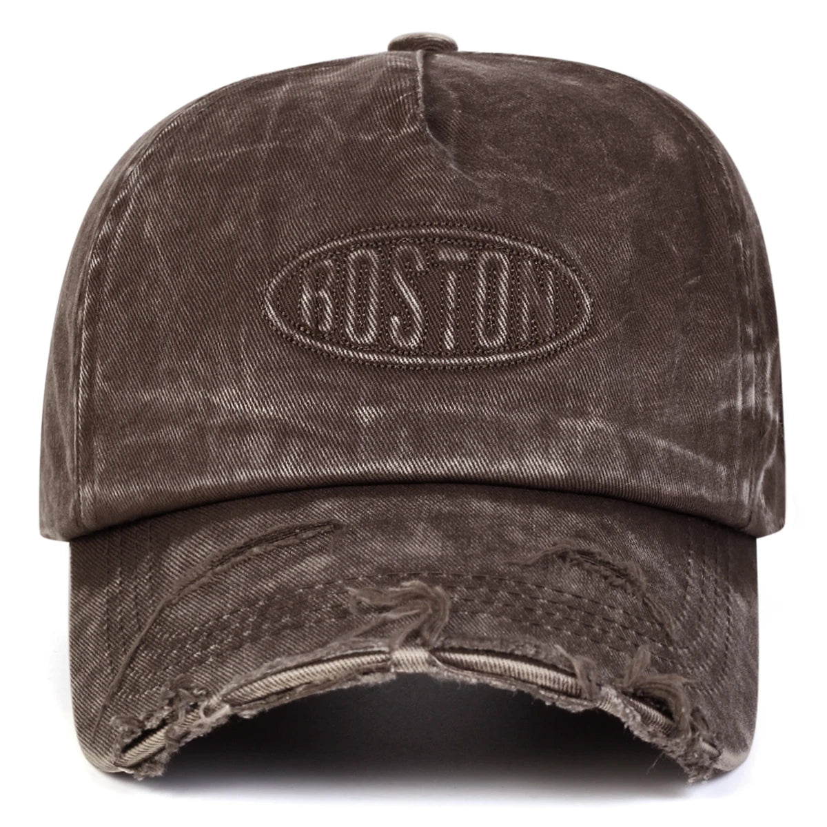 Unisex Boston Hole Washing Embroidery Baseball Caps Spring Autumn