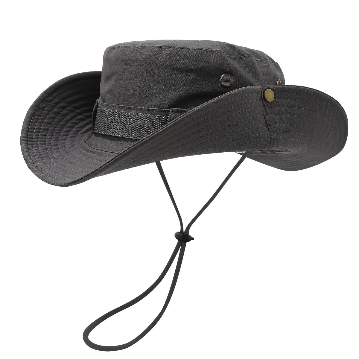 Drawstring Wide Brim Fisherman Hat Men's and Women's Summer