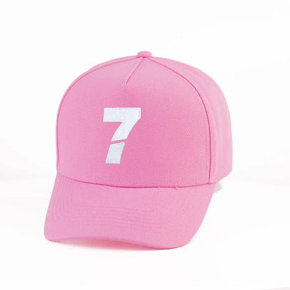 Unisex 7 Embroidered Baseball Cap Korean Style Summer