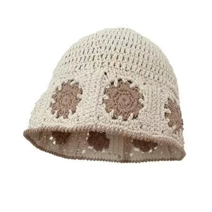 2023 Autumn New Crochet Korean Handmade Bucket Hat