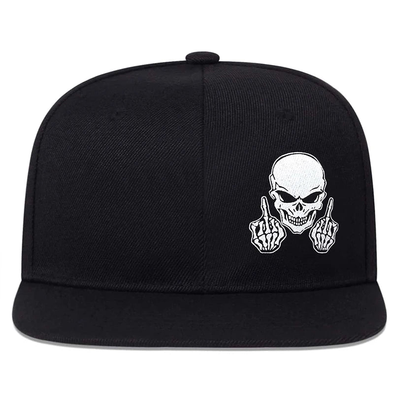 Unisex Skeleton Finger Embroidery Hip-hop Hats Spring Autumn Outdoor