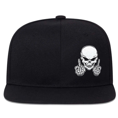 Unisex Skeleton Finger Embroidery Hip-hop Hats Spring Autumn Outdoor