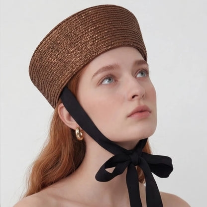 2026 French Beret Hat Women 100% Straw Summer Sun Hat